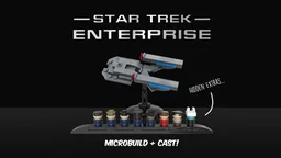 Star Trek Enterprise NX-01 — polybag-style microbuild + cast