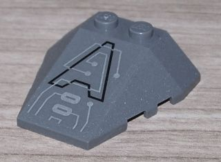 Lego Wedge 4 x 4 Triple with Stud Notches with Exo-Force Circuitry Pattern (Sticker) - Set 7705