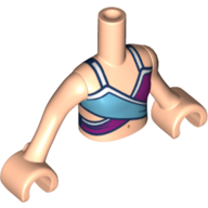 Lego Minidoll Torso Girl with Bikini Dark Purple, Medium Blue / Light Nougat