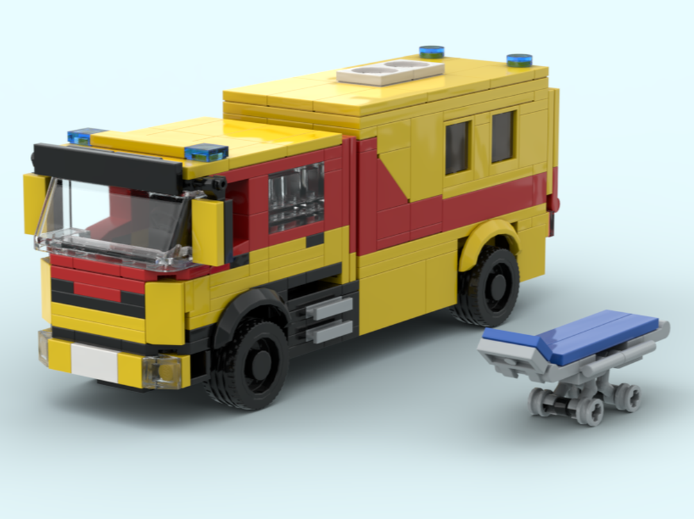 Lego Intensiv RTW Rettungsdienst Bundeswehr IVECO Emergency Truck German Army