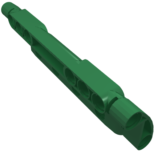Lego Technic Panel Curved 11 x 3 with 10 Pin Holes through Panel Surface / Green