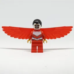 Falcon in Red and White Outfit