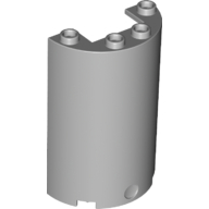 Lego Cylinder Half 2 x 4 x 5 with 1 x 2 cutout / Light Bluish Gray