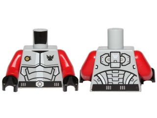 Lego Torso Galaxy Squad Armor with Number 30 on Back Pattern / Red Arms / Black Hands