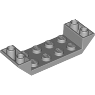 Lego Brick Sloped Inverted 45° 6 x 2 Double with 2 x 4 Recessed / Light Bluish Gray