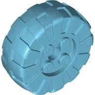 Wheel Hard Plastic Large, D.36, with 4 Studs / Medium Azure