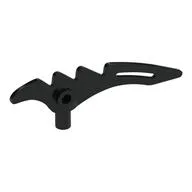 Weapon Scythe / Crescent Blade Serrated with Bar / Black