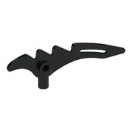 Lego Weapon Scythe / Crescent Blade Serrated with Bar / Black