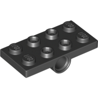 Lego Plate Special 2 x 4 with 2 Pin Holes / Black
