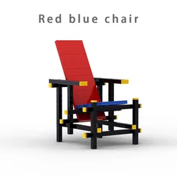 Red blue chair