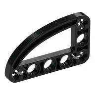 Technic Beam 3 x 5 L-Shape with Quarter Ellipse Thin / Black