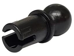 Technic, Pin with Friction Ridges and Tow Ball with Round Pin Hole / Black