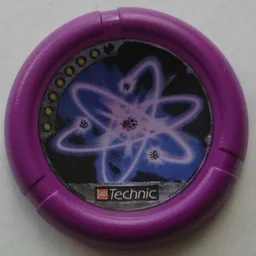 Large Figure Throwing Disk, Electro / Energy, 7 Pips, Atomic Orbitals Print