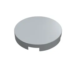 Tile Round 2 x 2 with Bottom Cross / Light Bluish Gray