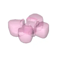 Clikits Icon, Butterfly 2 x 2 with Hole / Trans-Pink