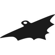 Lego Neckwear Cape, Scalloped 7 Points, Wide, Red Back / Black
