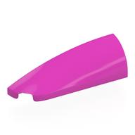 Lego Brick Round, Curved Double 1 x 4 with Stud Notch Left / Dark Pink