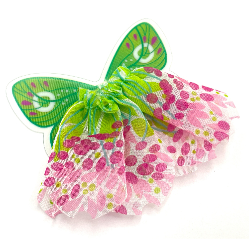 Lego Belville, Skirt, with Fairy Wings with Butterfly Wing Details and Plant Print / [No Color/Any Color]