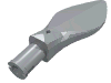 Lego Animal Body Part, Dinosaur / Whale Flipper with Pin / Light Bluish Gray