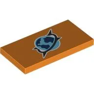 Tile 2 x 4 with Arctic Explorers Symbol Print / Orange