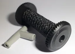 String Reel 2 x 4 x 2 Drum with Black String 35L with Light Gray Hose Nozzle Simple (4208 / 194cx2)