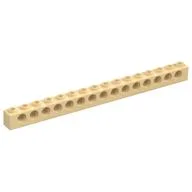 Technic Brick 1 x 16 [15 Pin Holes] / Tan