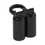 Minifig Neckwear Airtanks with Large Holes / Black