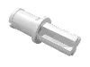 Technic Axle Pin without Friction Ridges Lengthwise / White