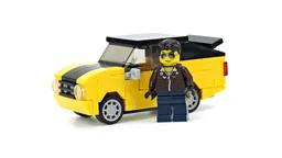 Yellow muscle car
