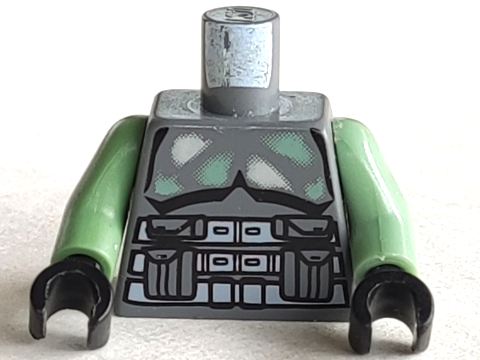 Lego Torso SW Armor Kashyyyk Trooper Pattern / Sand Green Arms / Black Hands