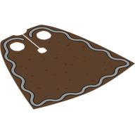 Lego Neckwear Cape, Standard [Spongy Stretchable Fabric] with Medium Nougat Ginger Bread, Red Dots, White Icing Lines print / Medium Nougat