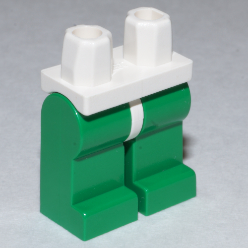 Lego Hips and Green Legs / White