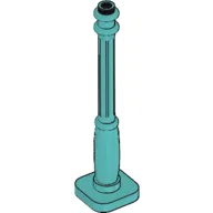 Lamp Post 2 x 2 x 7 with 6 Base Flutes / Light Turquoise