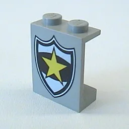 Panel 1 x 2 x 2 with Yellow Star Police Badge Print [2234]