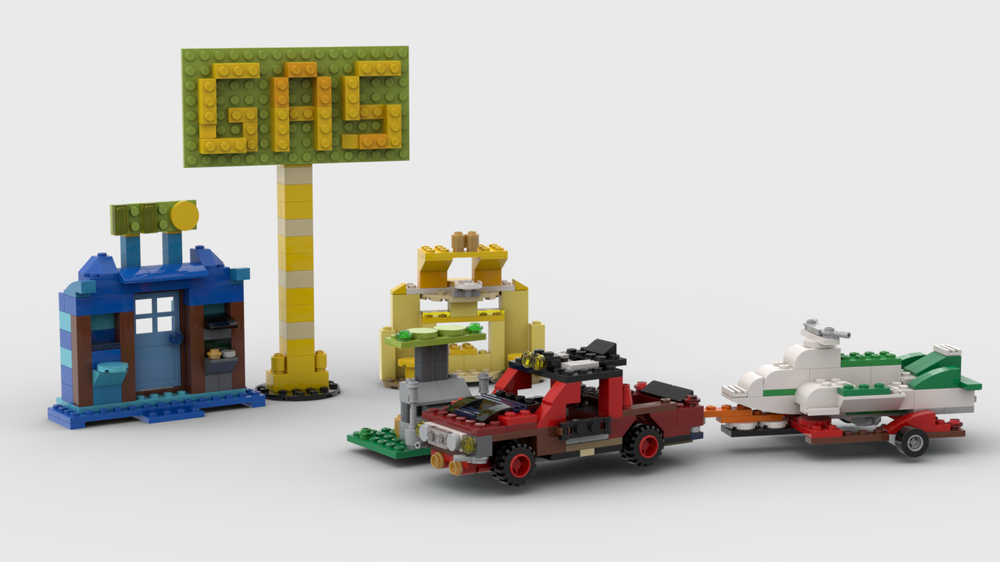 Lego Jetski trailer at the gas station (11005)