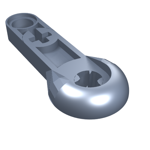 Lego Technic Rotation Joint [Half-Ball 3L Thin Beam] / Pearl Sand Blue