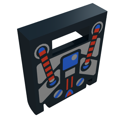 Lego Box 2 x 2 x 2 Door with Slot and Spyrius Print / Black