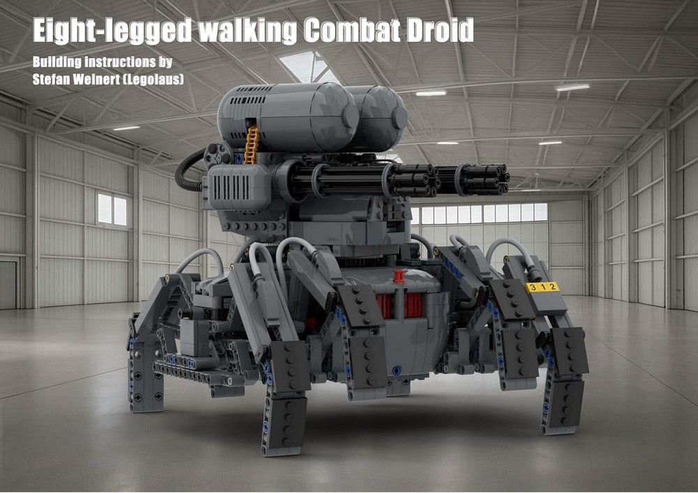 Lego Eight-legged walking Combat Droid (Klann mechanism)