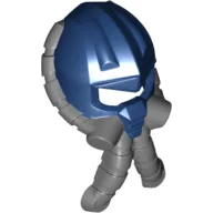 Helmet Space with Air Mask with Pearl Light Gray Hoses Print / Dark Blue