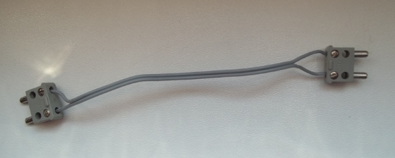 Lego Electric, Wire 12V / 4.5V with 2 Leads, 14 Studs Long with 2 Light Gray Electric, Connector, 2-Way Male Squared Narrow Long without Center Post (x466c14 / bb0081c01)