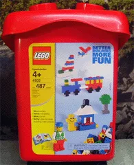 487 Piece Red Bucket