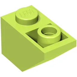 Brick Sloped Inverted 45° 2 x 1 / Lime