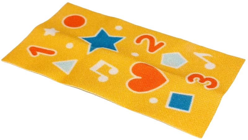 Lego Duplo Blanket 50 x 90 with Orange 1, 2, 3, Heart, Blue Heart, White Shapes print
