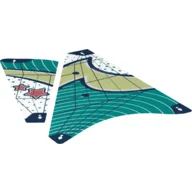 Sail, Triangular, Dark Turquoise and Yellowish-Green Panels Print [Complete Sheet] / Trans-Clear