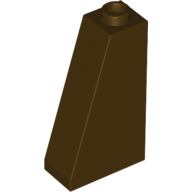Lego Brick Sloped 75° 2 x 1 x 3 with Hollow Stud / Dark Brown