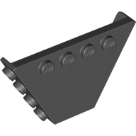 Lego Panel, Trapezoid, Tipper End Flat without Pins / Black