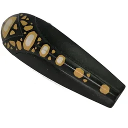 Large Figure Shield, 2 x 12 x 3 with Axle with Gold/Silver Spots Print