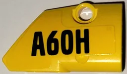 Technic, Panel Fairing # 2 Small Smooth Short, Side B with Black 'A60H' Pattern (Sticker) - Set 42114