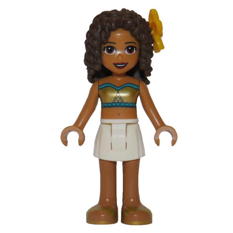 Lego Andrea - Pearl Gold Bikini, White Skirt, Flower