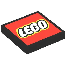 Tile 2 x 2 with LEGO Logo Type 2 Print